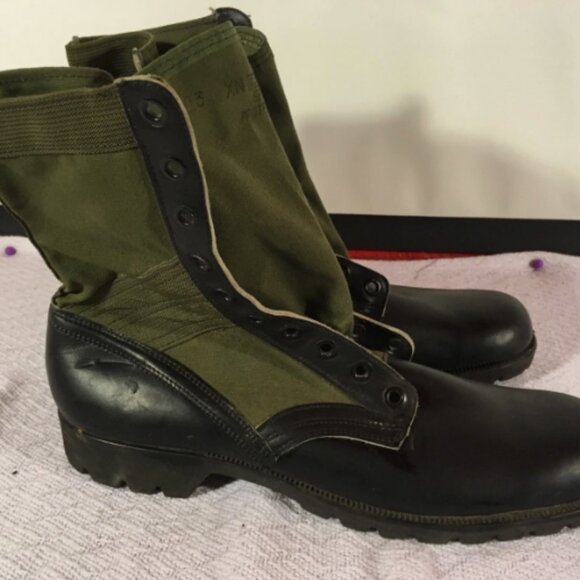 VIETNAM 1960s CIC H/W SPIKE PROTECTED GREEN JUNGLE COMBAT sz13XN BOOTS SI 587 main image 6